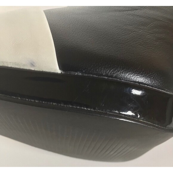 VICTORIA'S SECRET Black w/White Cap Toe Ankle Platform Booties (Size 8 B) - Picture 11 of 12